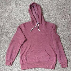 Red Relaxed Fit Sweater with Ribbed Cuffs